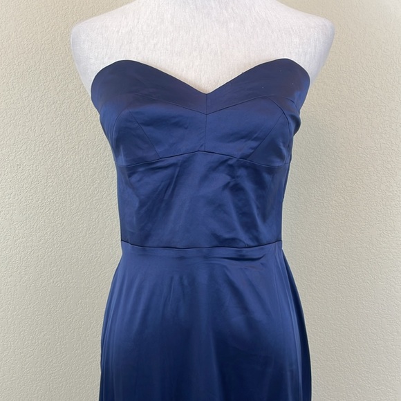 Aqua navy blue sweetheart mermaid gown size small - Picture 2 of 9